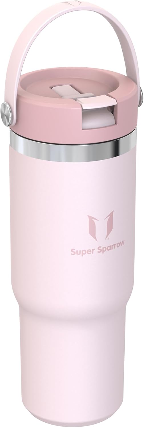 Thumbnail 1 de Sparrow Edelstahl-Thermosflasche Twistpath mit Flex-Strohhalmdeckel (900 ml) – auslaufsicher