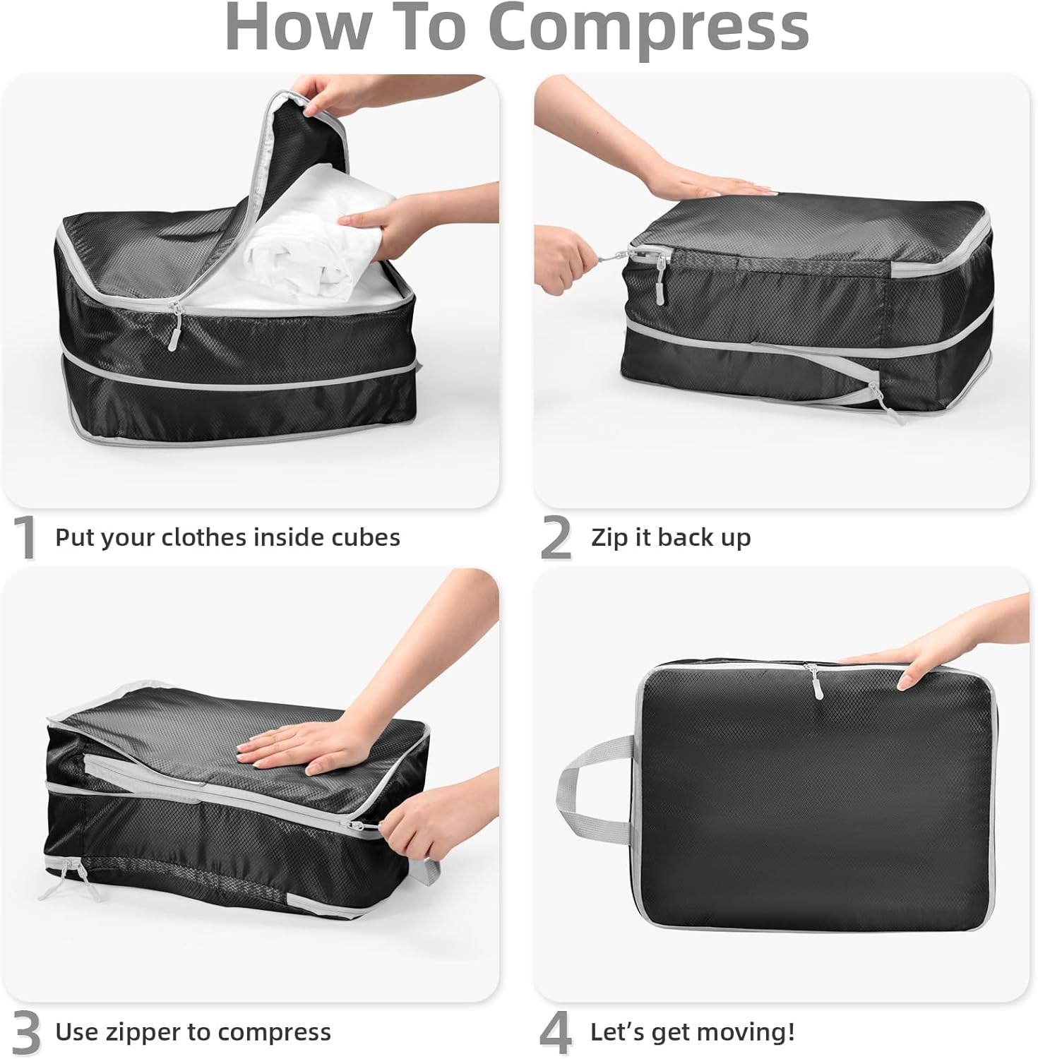 Thumbnail 3 de Compression Packing Cubes 7-Piece Set for Travel