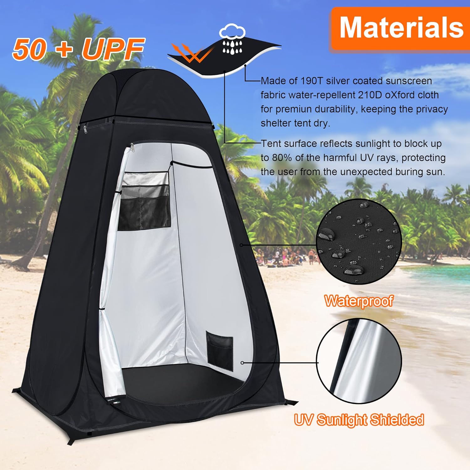 Thumbnail 2 de Pop Up Toilet Tent Riggoo: Portable Privacy Shelter for Camping and Outdoor Change