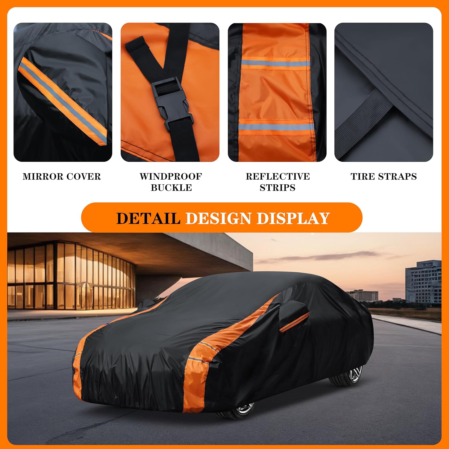Thumbnail 2 de DYTARGET Waterproof Full Exterior Sedan Car Cover (All-Weather, UV & Snow/Dust Resistant) – Size A3