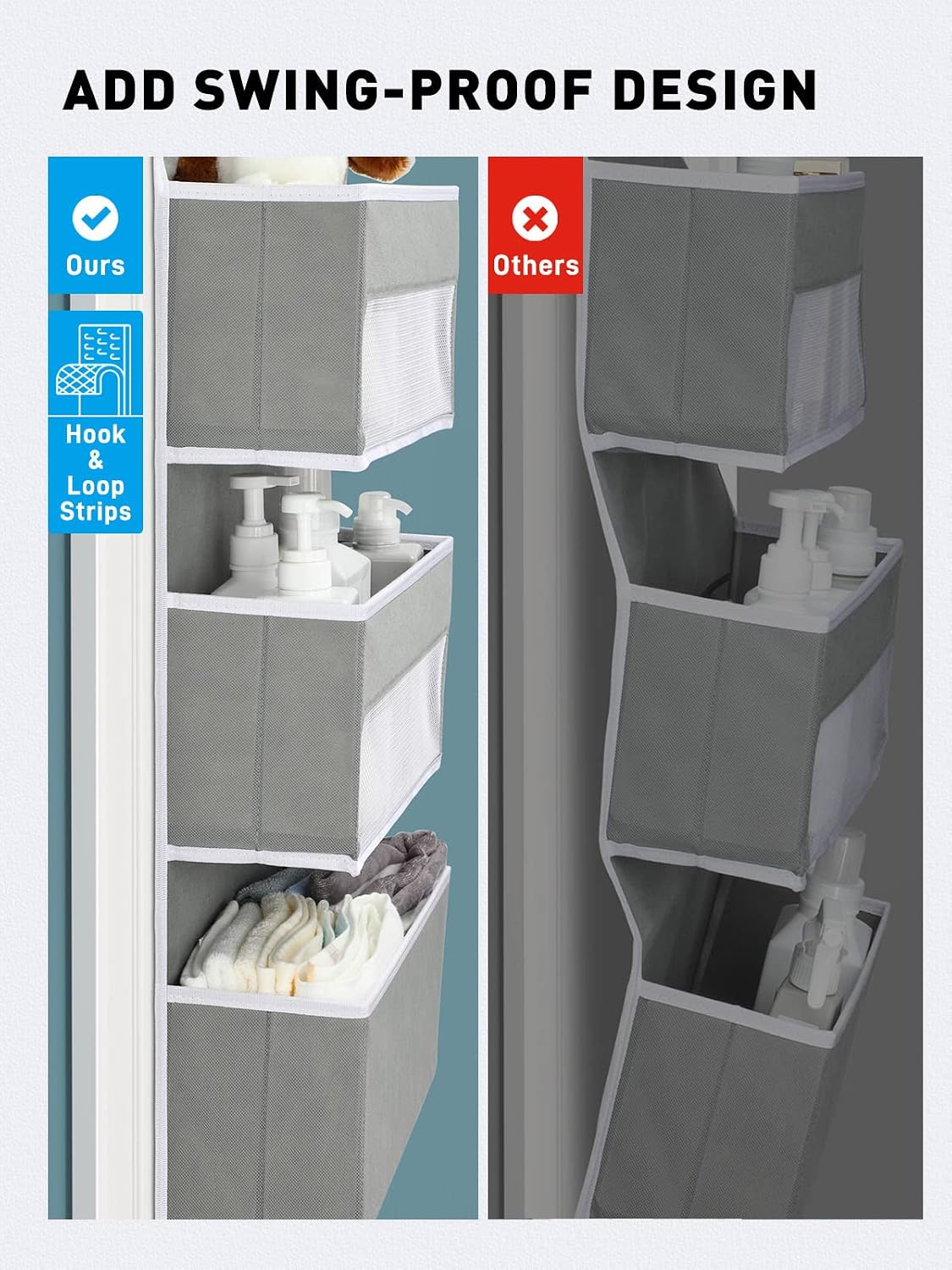 Thumbnail 2 de Yecaye Organization and Storage 01 6-Tier Over-the-Door Organizer, Grey