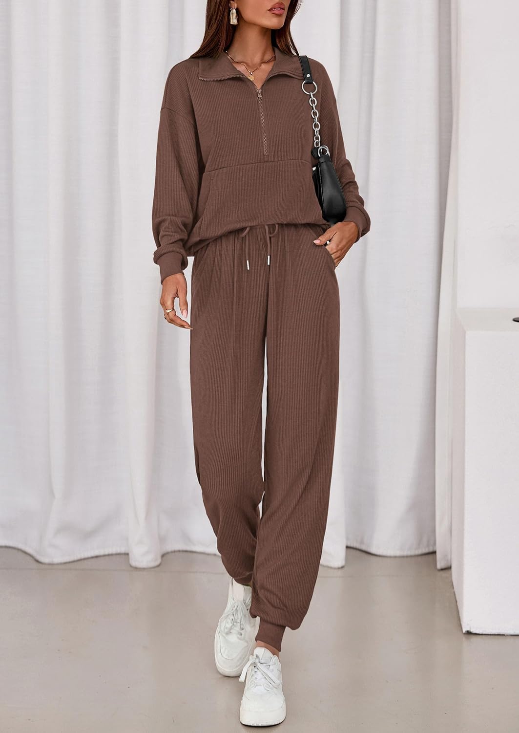 Thumbnail 5 de PRETTYGARDEN Fall 2 Piece Lounge Set
