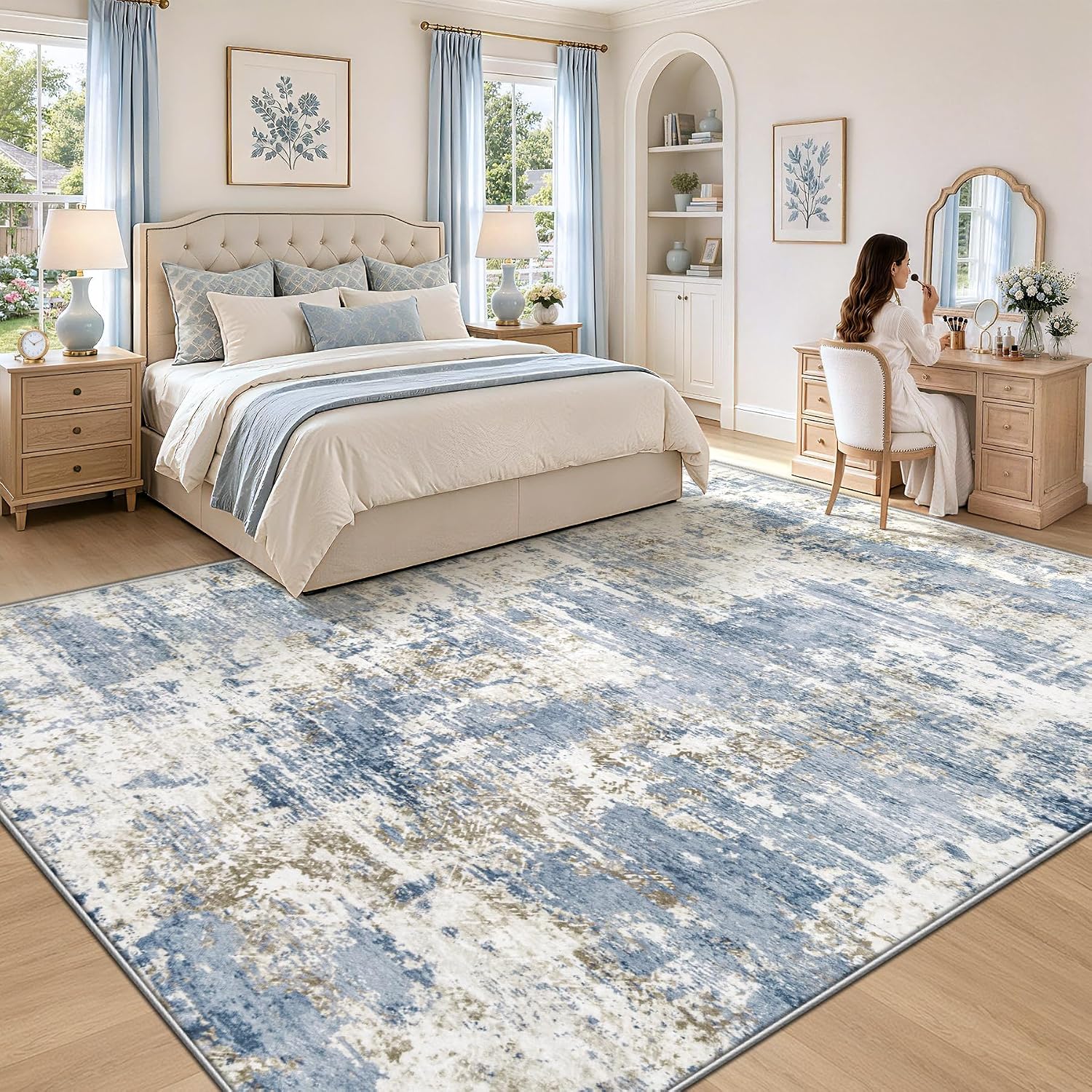 Detalle 2 de Modern Abstract 8x10 Area Rug 🏠