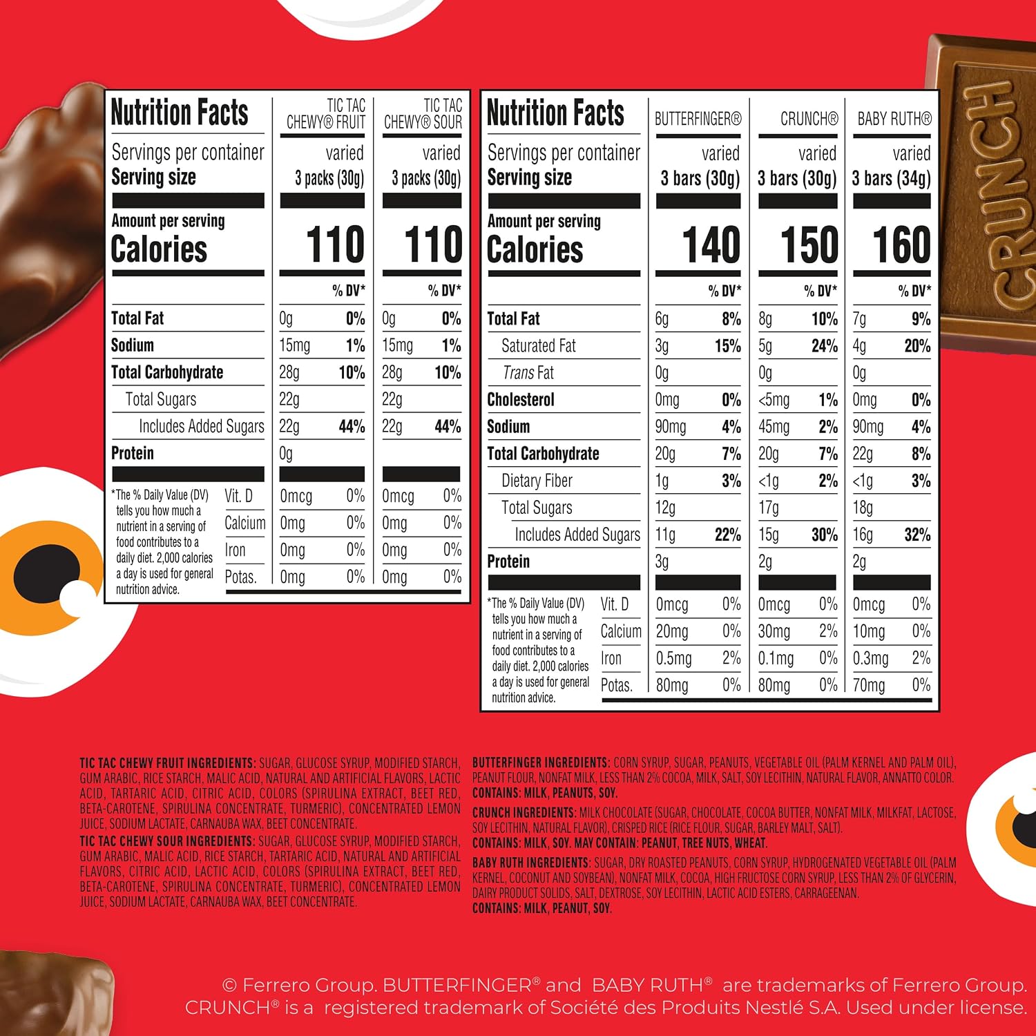 Detalle 2 de Butterfinger Halloween Candy Variety Pack, 70 Individually Wrapped Pieces