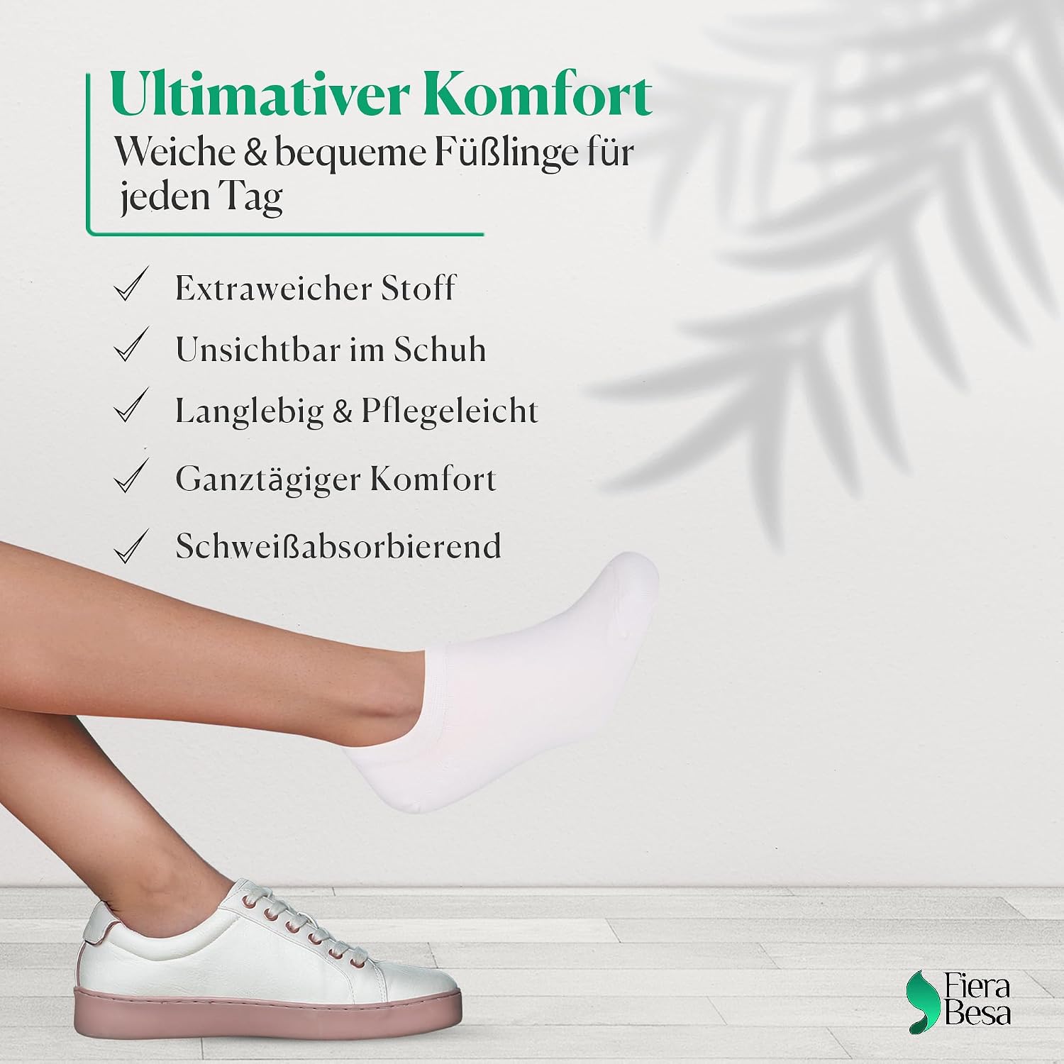 Thumbnail 6 de Fiera Besa BESA2022BUFS – niewidoczne skarpetki bambusowe unisex, 5 par