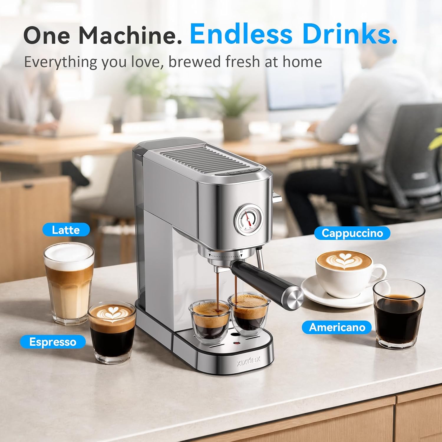 Thumbnail 6 de XIXUBX 20Bar Espresso Machine 42oz Water Tank