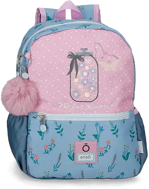 Detalle de Enso We Love Flowers Mochila Preescolar Rosa 🌸 25x32x12 cm