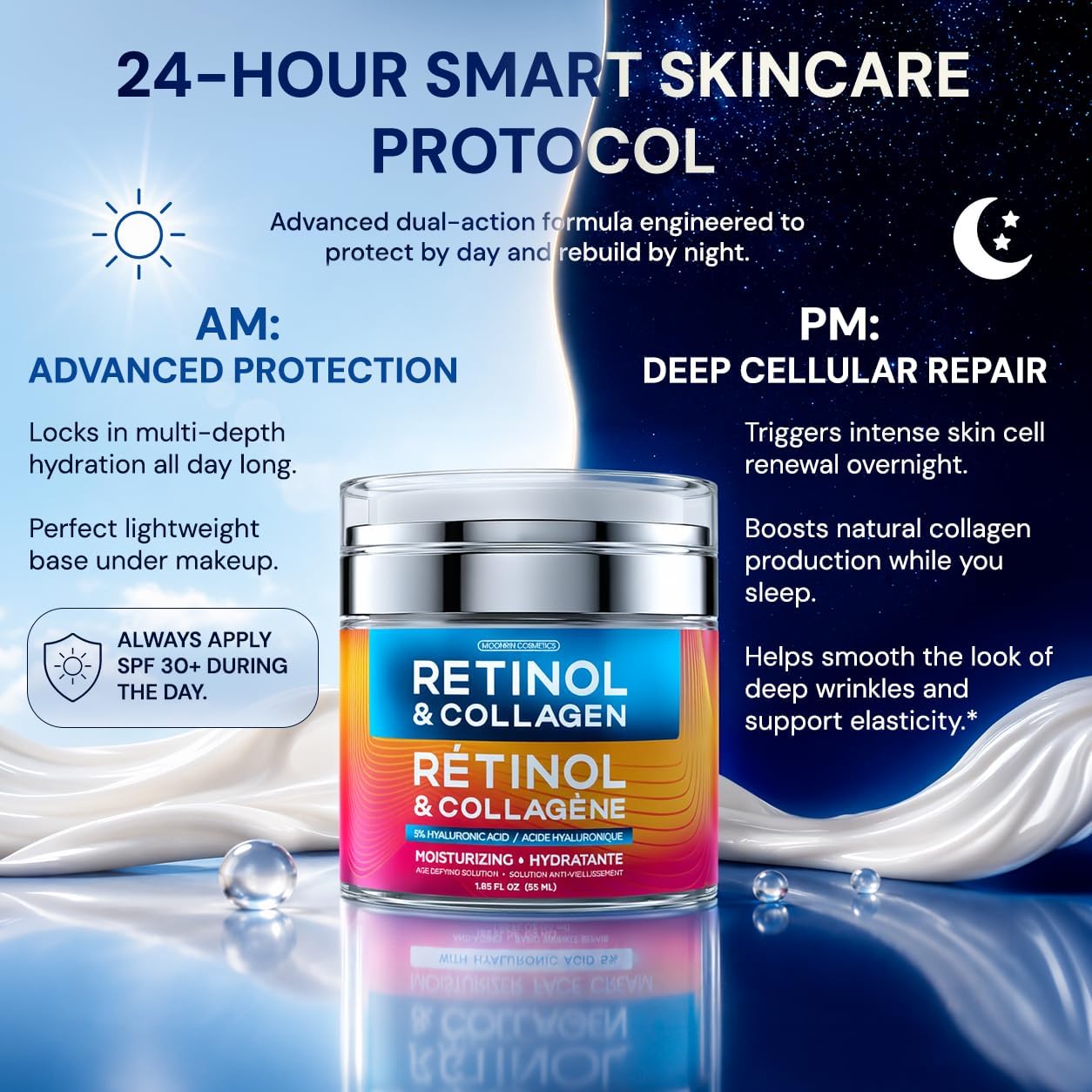 Detalle de MOONRIN COSMETICS RET_Cream_98594_MRN Retinol Face Cream, 55 ml