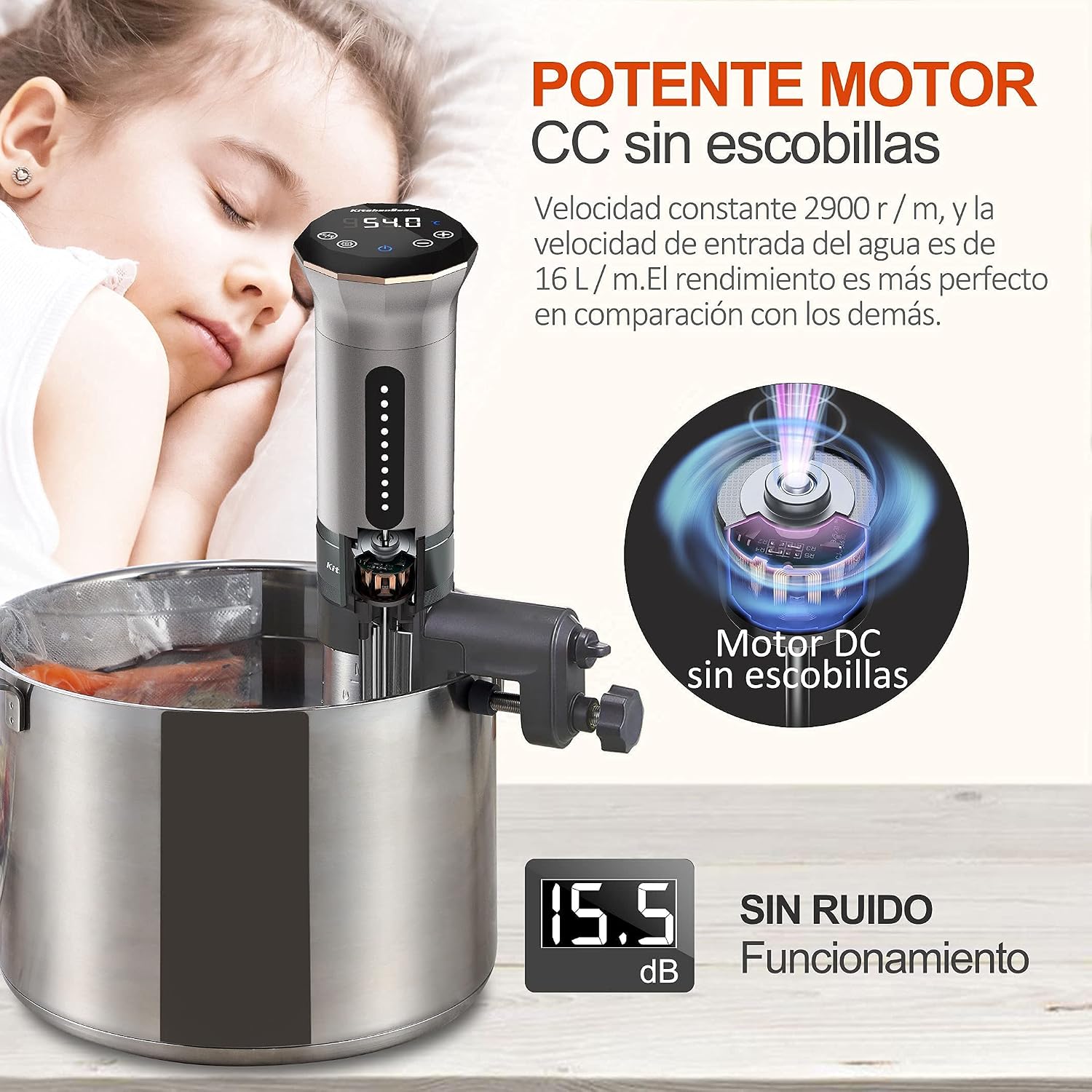 Detalle 2 de KitchenBoss G310 Sous Vide 1100W