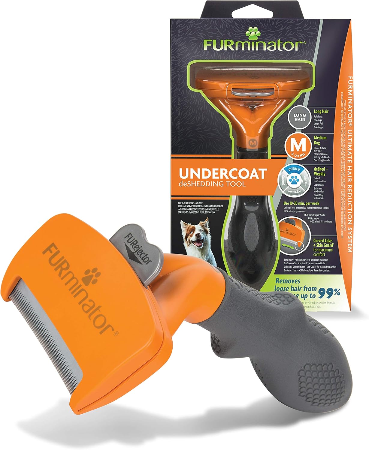 Detalle de FURminator Outil Undercoat deShedding pour Chien M Poils longs