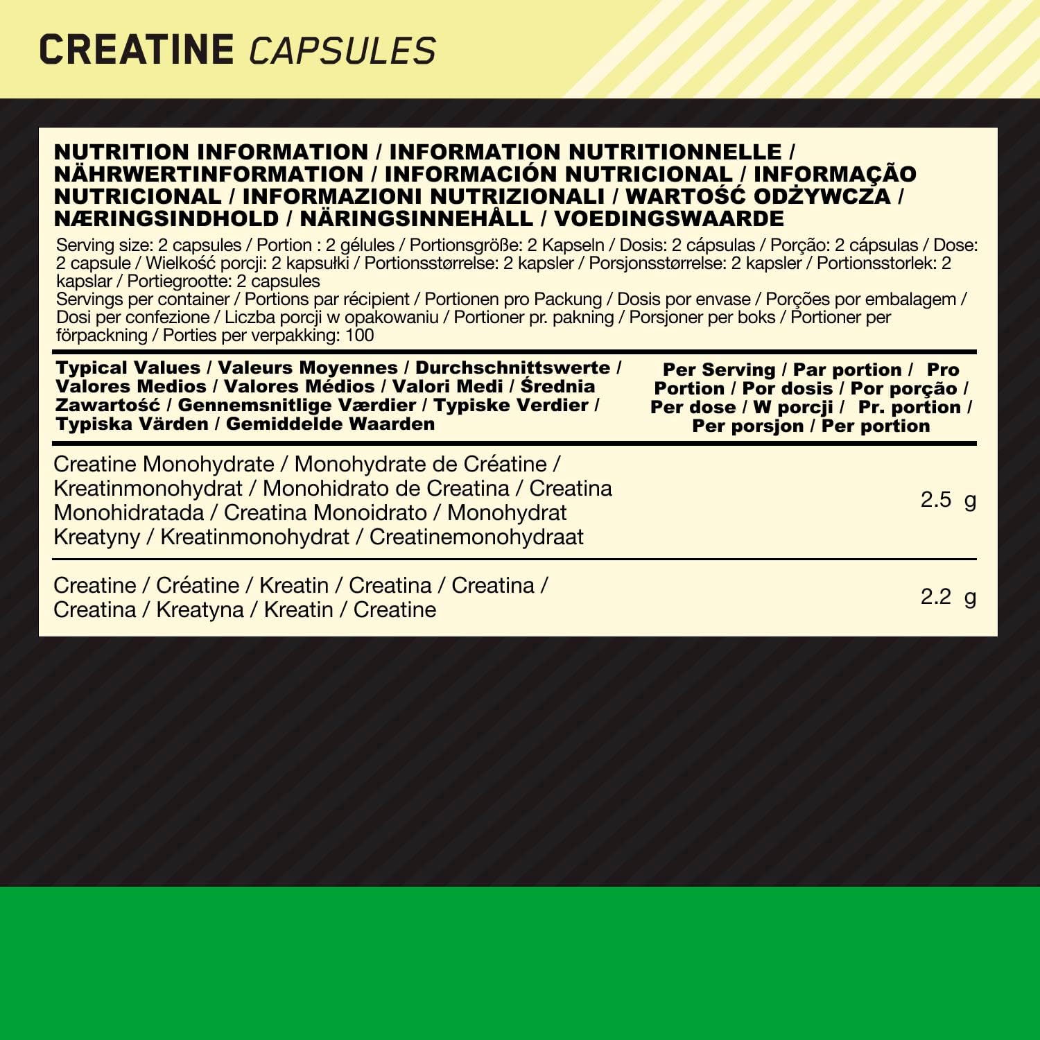 Thumbnail 6 de Optimum Nutrition Créatine 2500 200 gélules 💊