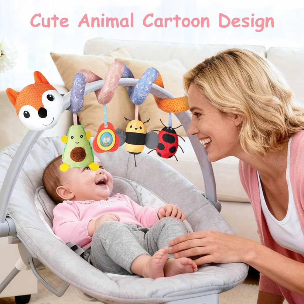 Thumbnail 6 de Vicloon Giocattolo a Spirale per Passeggino Neonato – Peluche a spirale, volpe arancione