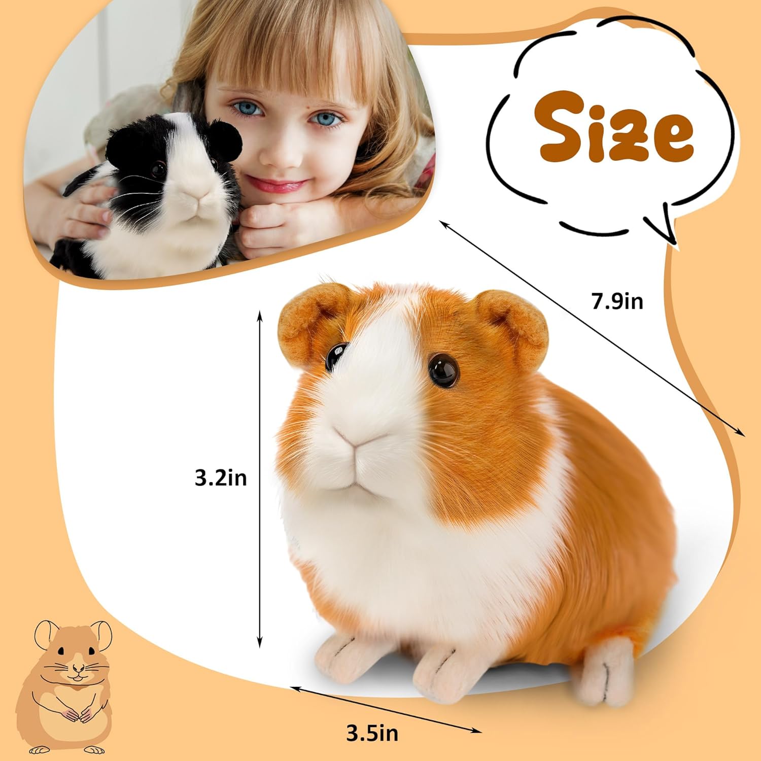 Detalle 2 de SHINELINE Meerschweinchen Kuscheltier 2er Set