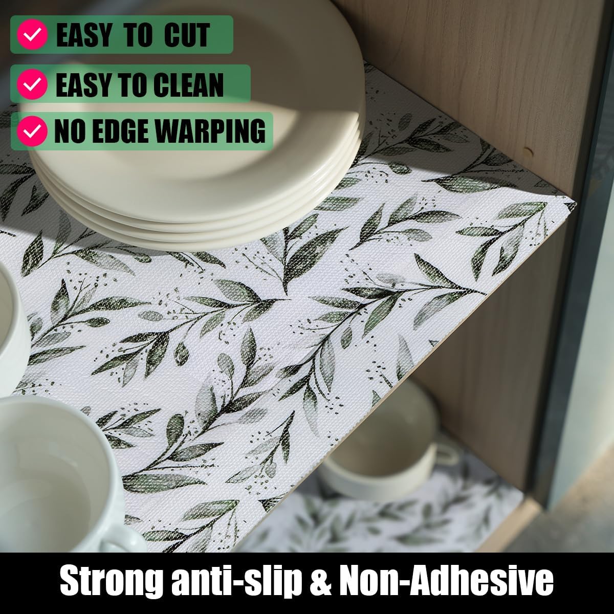 Thumbnail 1 de Amiitay Shelf Liners: Non-Adhesive, Non-Slip, 12IN x 20FT for Kitchens and Cabinets