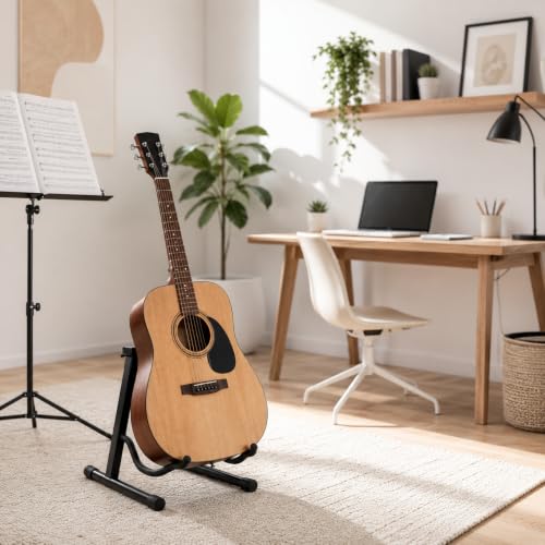 Detalle de KEPLIN Guitar Stand 2 Pack: Universal A-Frame, Foldable & Portable