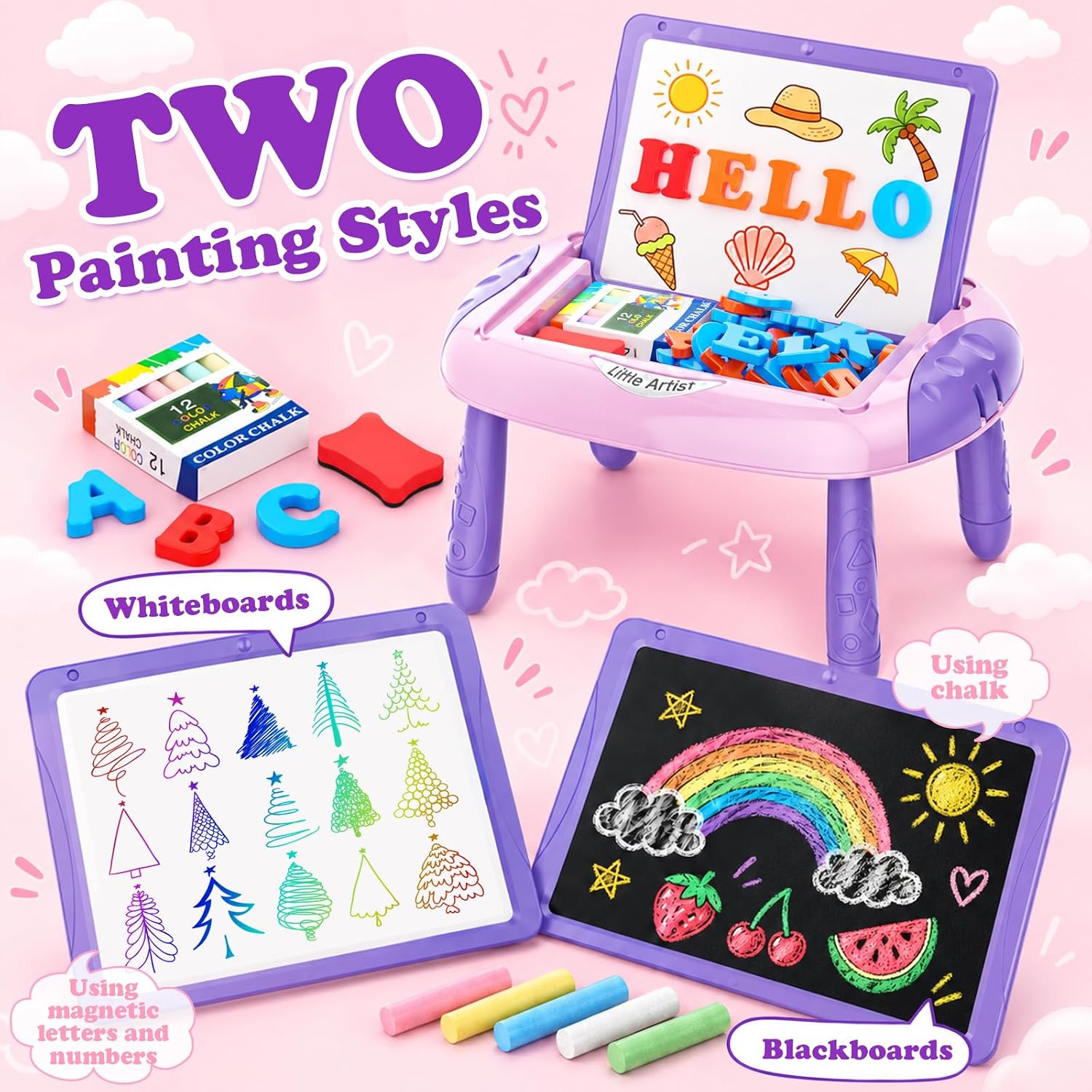 Detalle 2 de Cokzer Magnetic Drawing Board 12.5 in 🎨