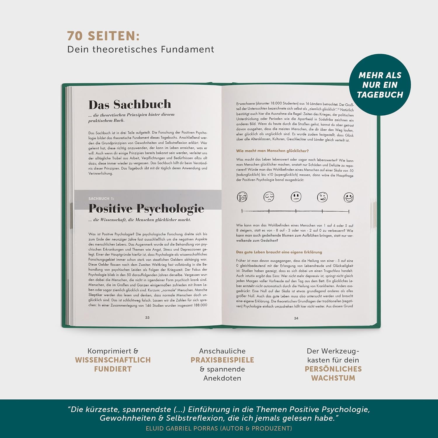 Detalle de 6-Minuten® Tagebuch für Erwachsene 2026 (Das Original) von UrBestSelf – Dankbarkeit, Achtsamkeit & Resilienz