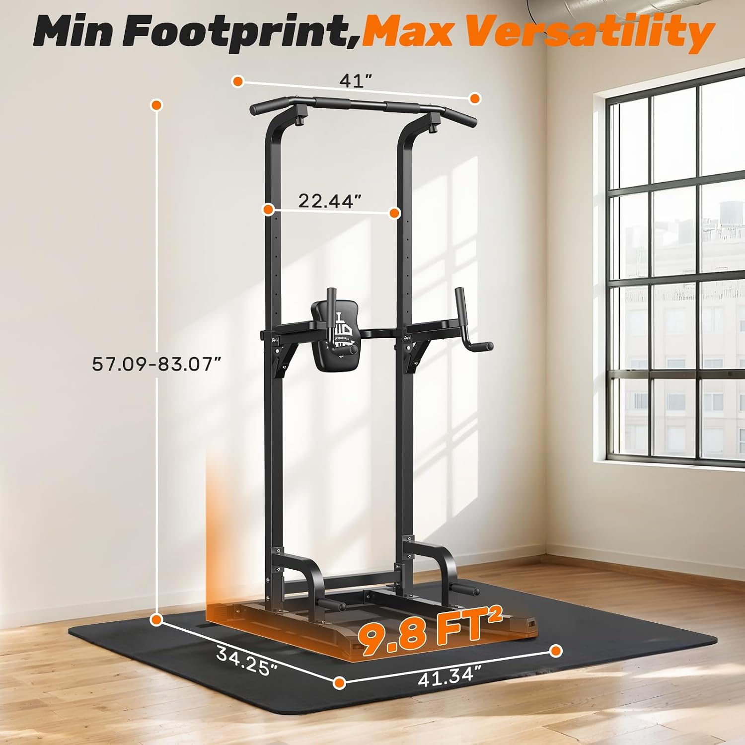 Thumbnail 6 de Sportsroyals PT1 Power Tower, Adjustable Alloy Steel Home Workout Station