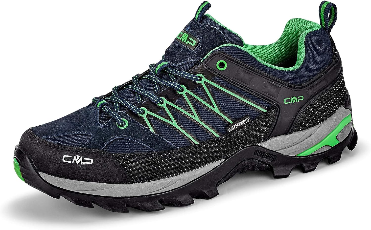 Detalle 2 de CMP Rigel Low Trekking Shoes Wp: Scarpe da trekking uomo impermeabili, Antracite-Limegreen, 41 EU