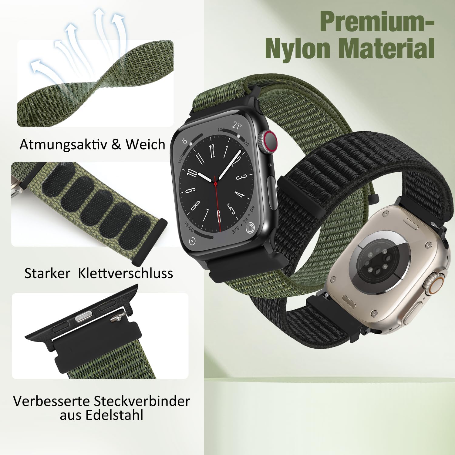 Thumbnail 1 de enkic Nylon Armband Apple Watch 38–49 mm