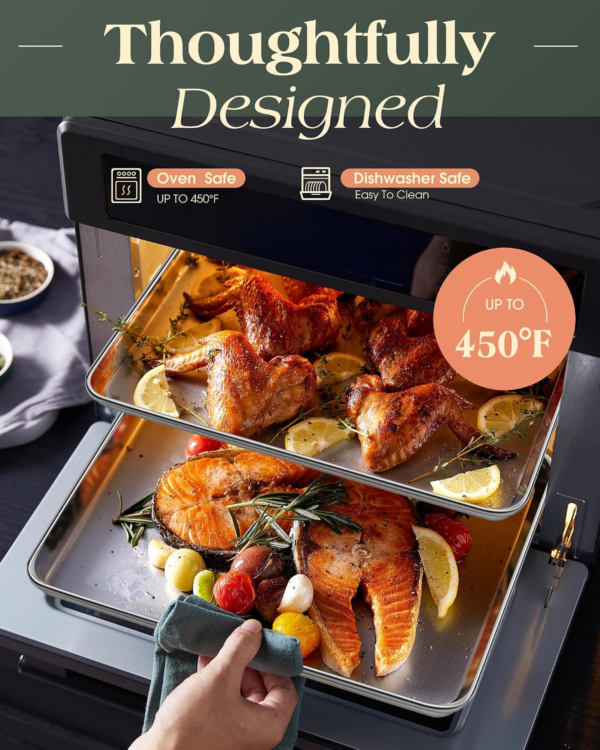 Thumbnail 5 de 2-Pack Commercial Grade Stainless Steel Baking Sheets