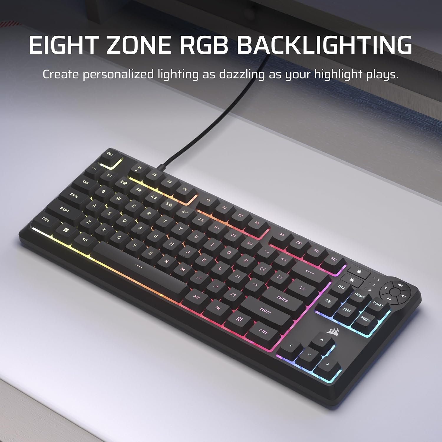 Thumbnail 6 de Corsair K55 CORE TKL RGB keyboard 1000Hz
