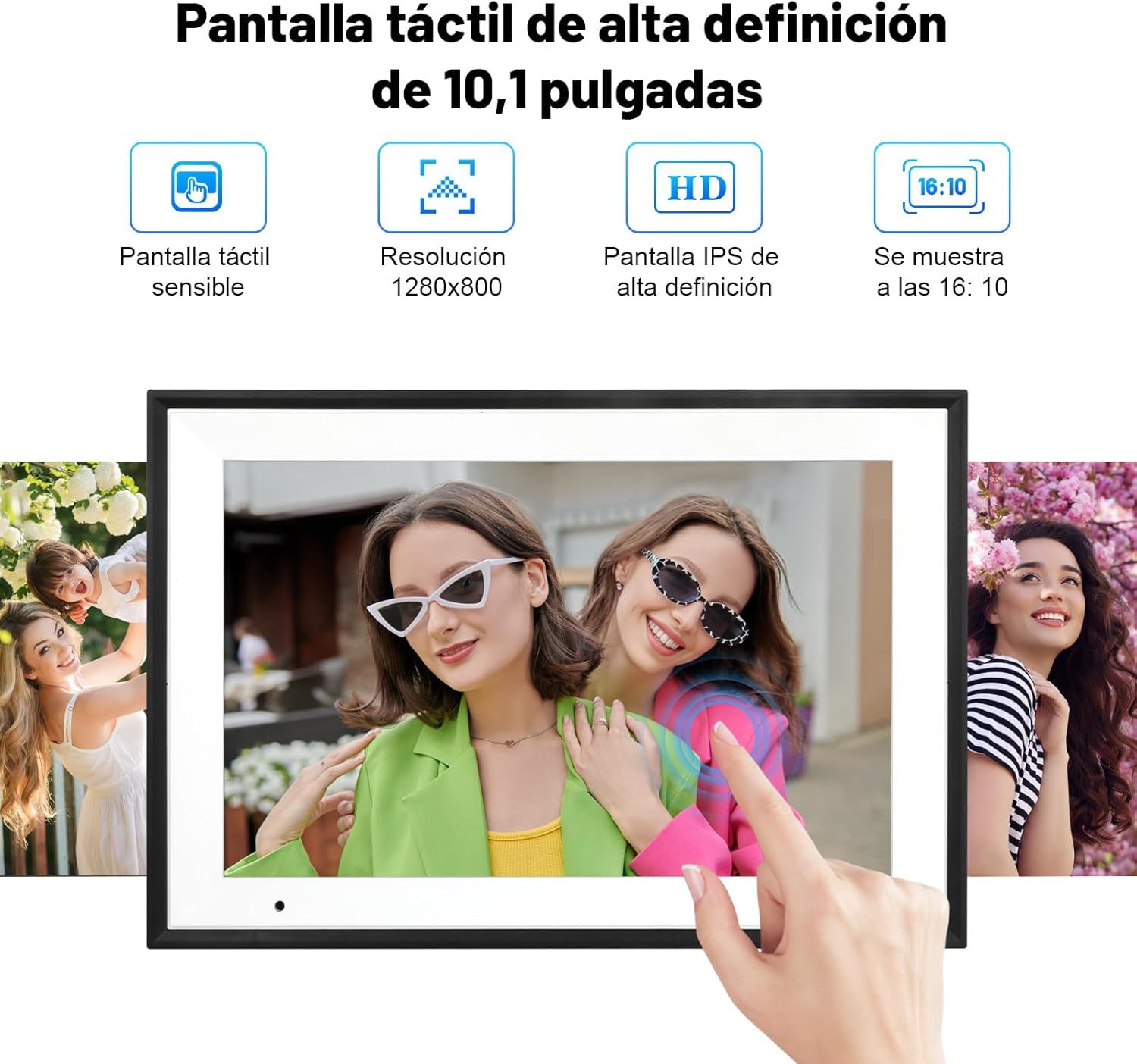 Thumbnail 5 de AEEZO 10,1 Zoll Digitaler Bilderrahmen 32GB
