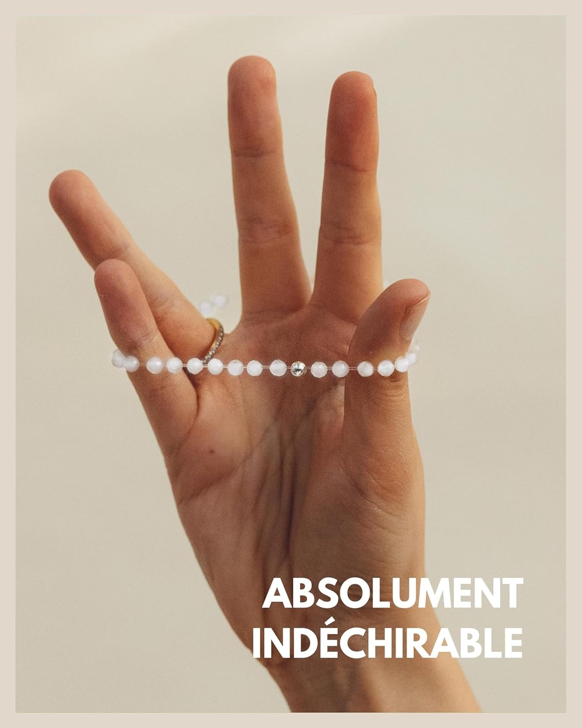 Detalle de GD GOOD.designs EST. 2015 Bracelet de perles avec pierres naturelles et perle en argent 925 – 18 cm