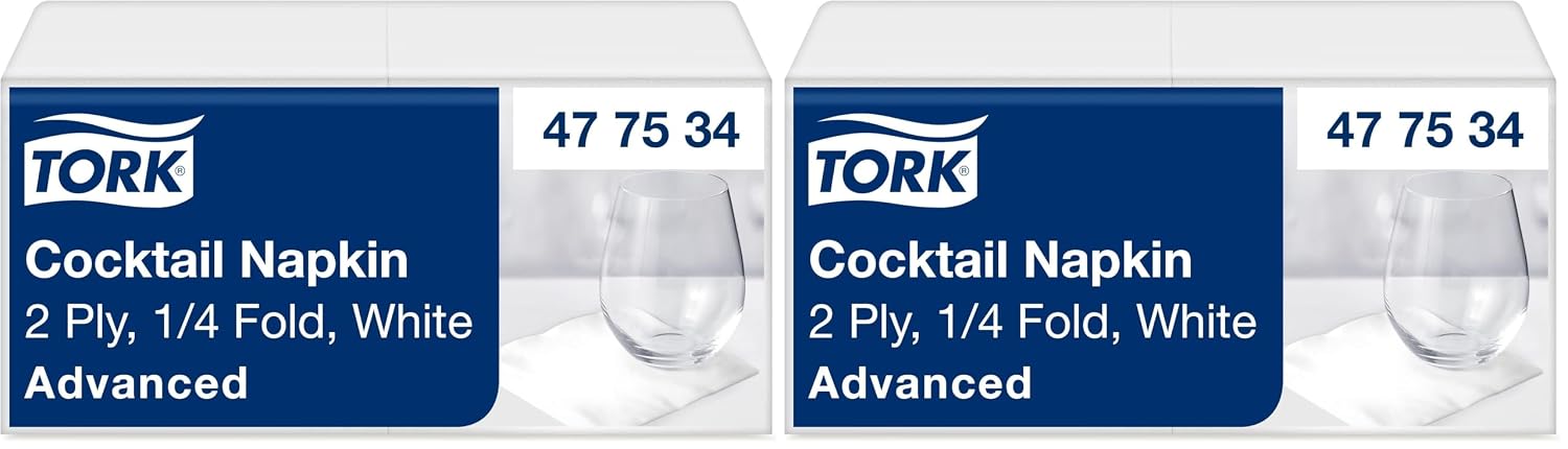 Thumbnail 6 de Tork Serviette Cocktail blanche 24 cm