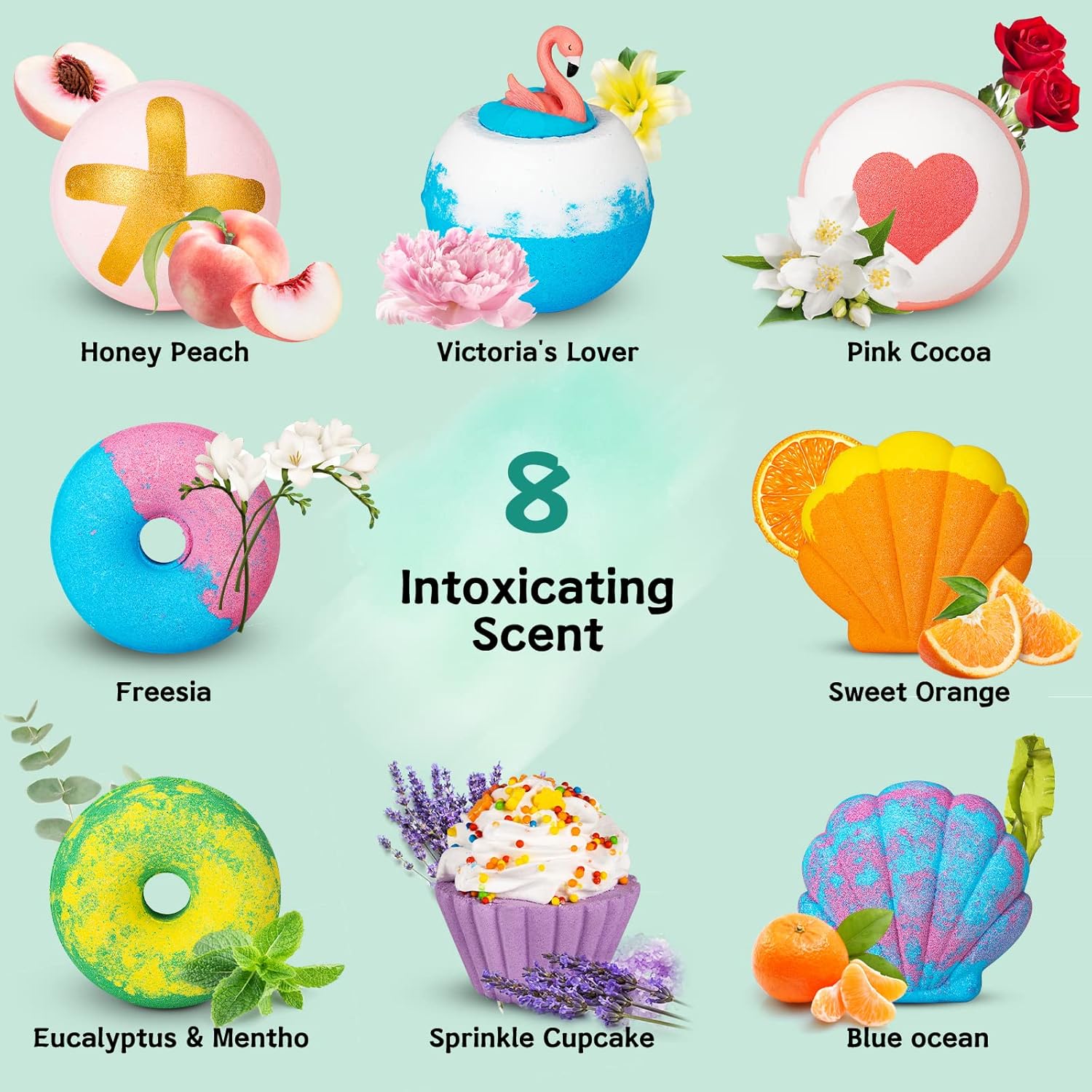 Thumbnail 1 de Bath Bombs for Women Gifts Set 8-pack