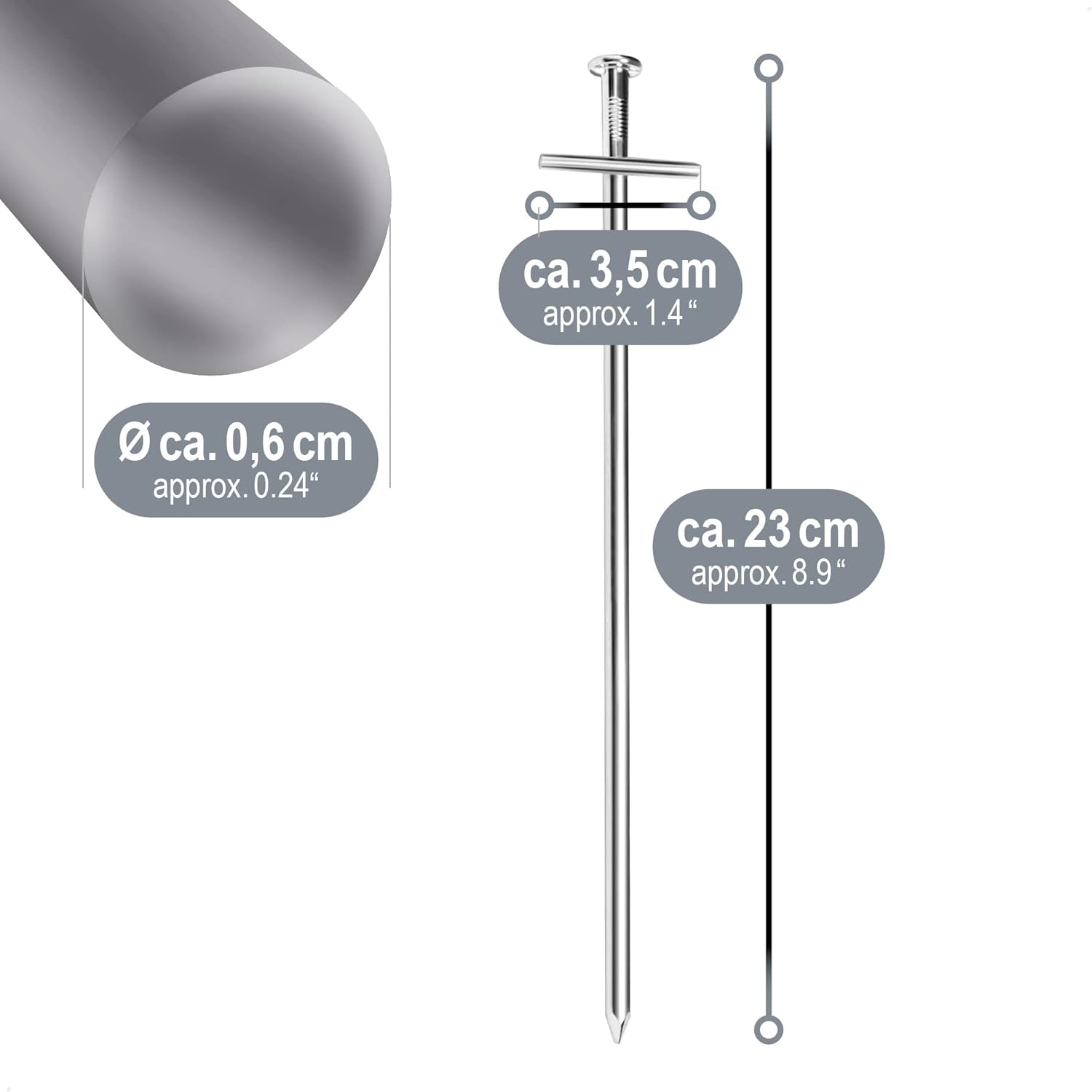 Thumbnail 5 de COM-FOUR® 50x picchetti in acciaio: picchetti lunghi e robusti per campeggio e outdoor