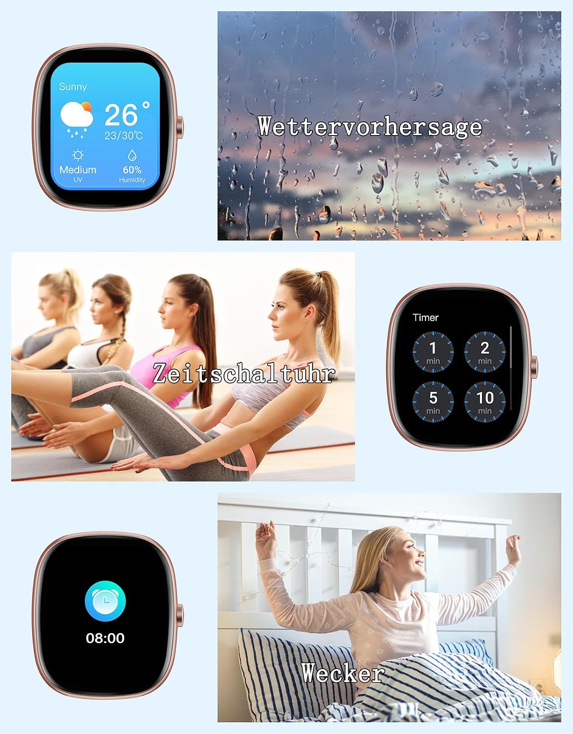 Thumbnail 6 de HUAKUA Smartwatch Damen mit Telefonfunktion