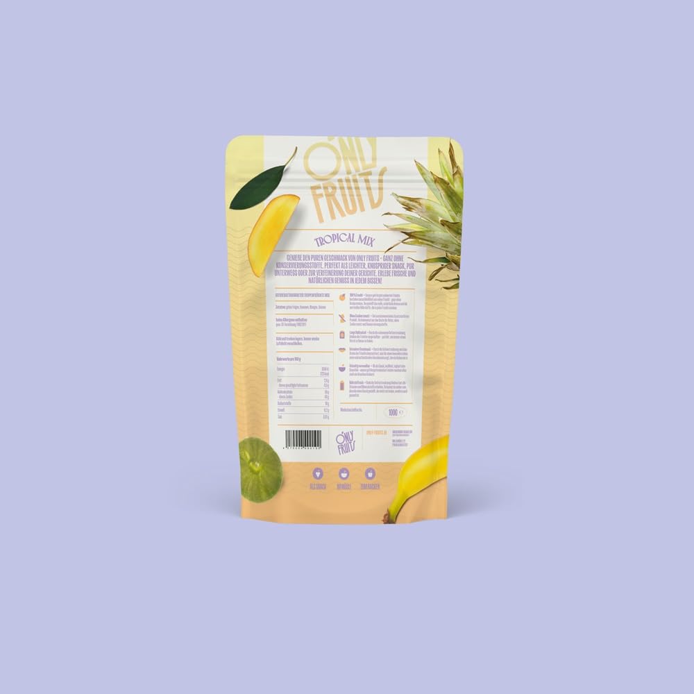 Detalle 2 de ONLYFRUITS Tropicalmix 120 g 🍍