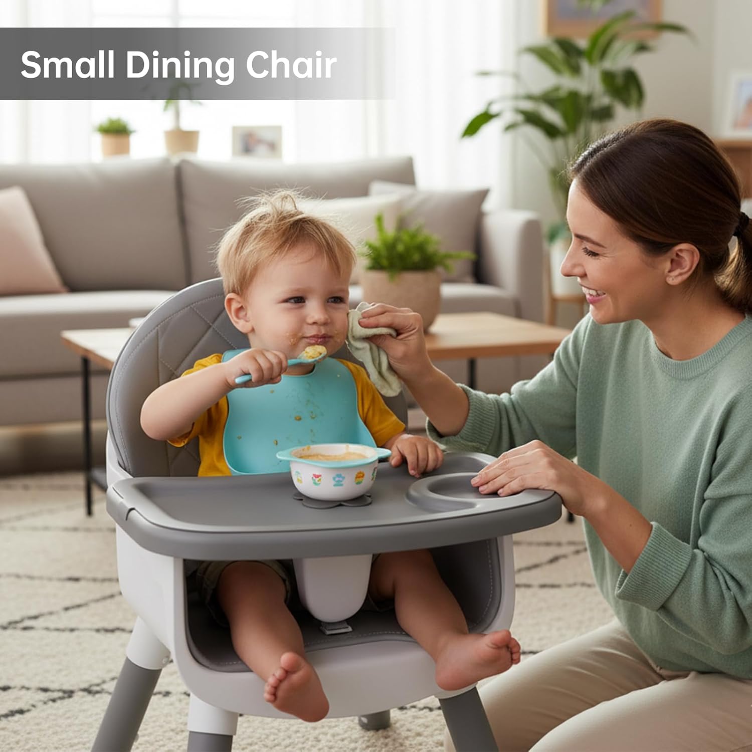 Detalle 1 de TOPOKAY 6-in-1 Convertible Baby Highchair with 5-Point Harness