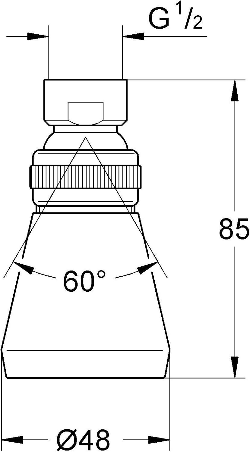 Thumbnail 1 de GROHE 28094000 Relexa Plus 50 Douche de tête — 1 jet, Argent