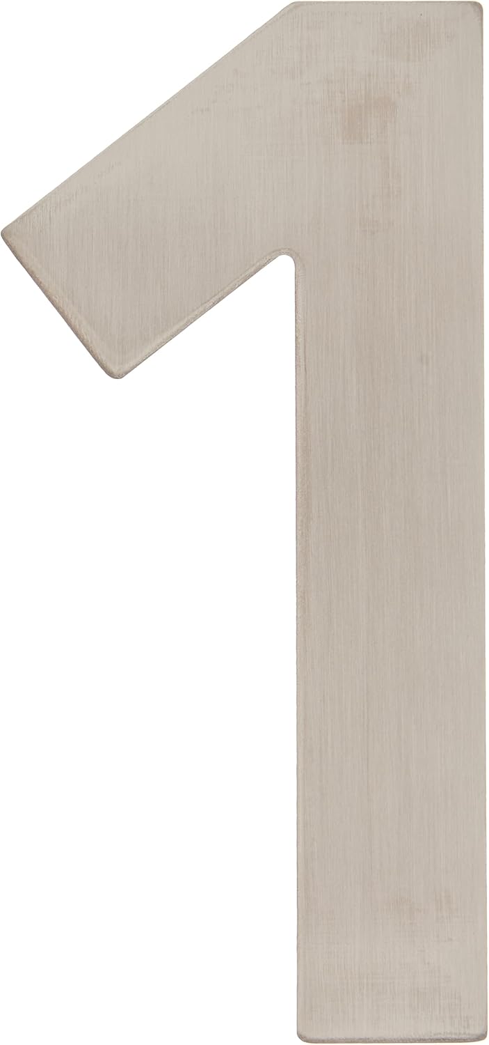 Detalle de Metafranc Hausnummer 0 – Edelstahl, 120 mm, 3D-Design, gute Lesbarkeit