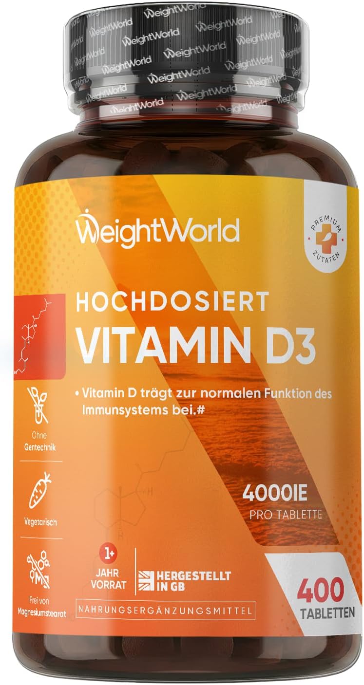 Detalle de WeightWorld Vitamin D3 400 Tabletten đź’Š