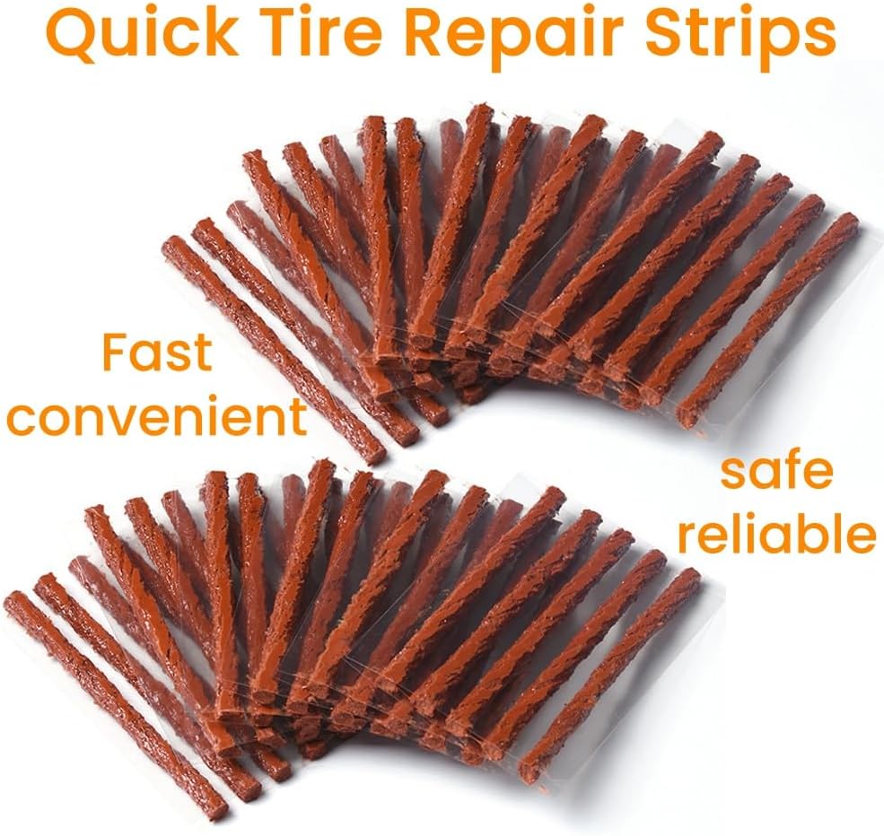 Detalle de QUNNIE Strisce di riparazione pneumatici tubeless 60 pezzi – riparazione d'emergenza rapida