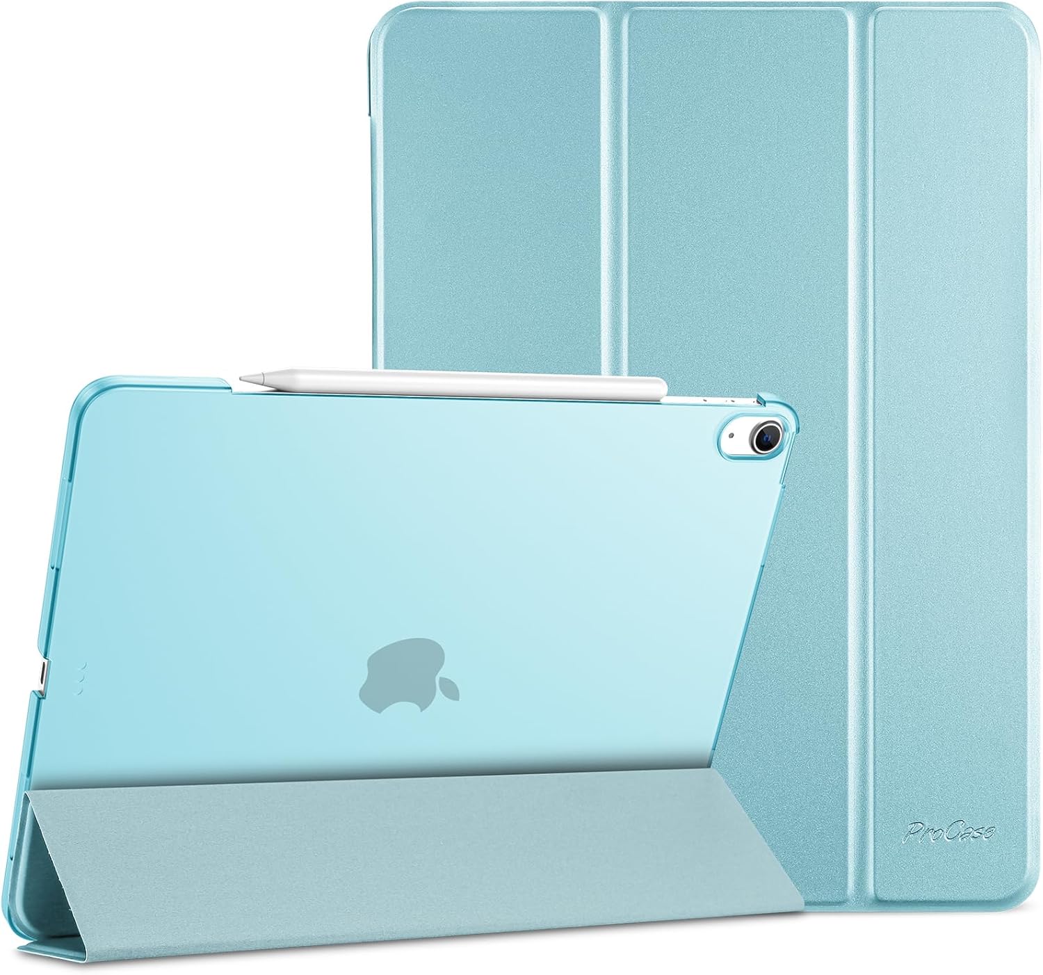 Detalle de ProCase for iPad Air 13 Inch Case M4/M3/M2 (2026/2025/2024) – Slim Smart Cover with Translucent Back (Aqua)