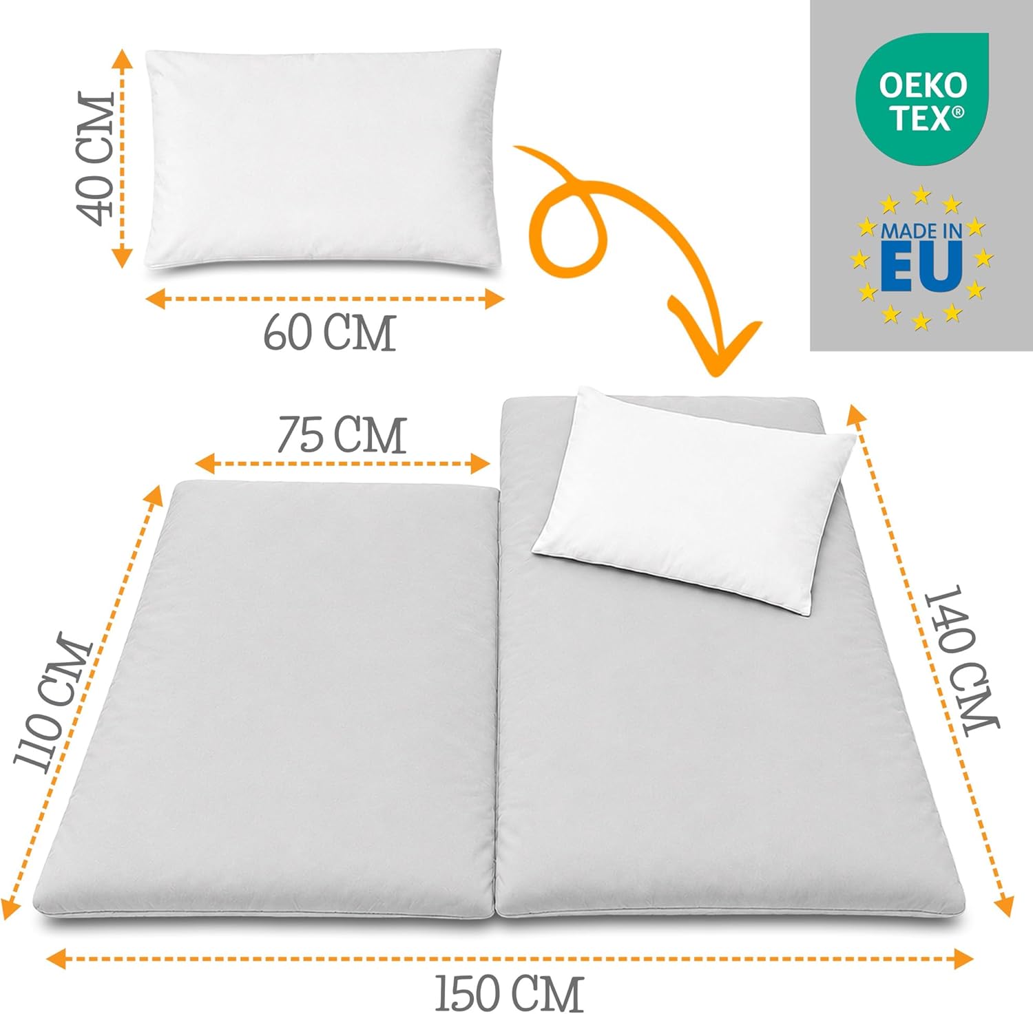 Detalle 2 de Schlafsack Kinder 75x140 cm Eulen