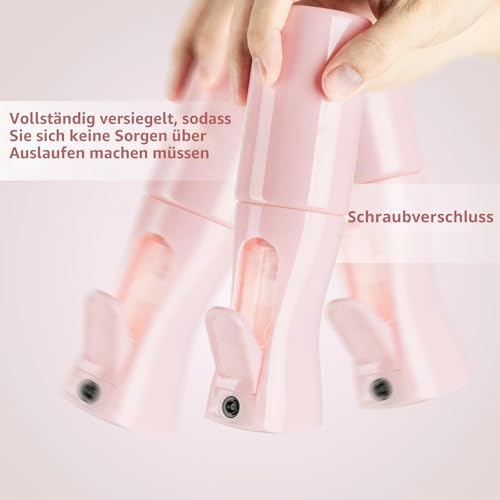 Detalle de Uervoton Sprühflasche für Haare, 210 ml, Wasserzerstäuber, Rosa – Präzises Stylinghilfe mit 360° Sprühen
