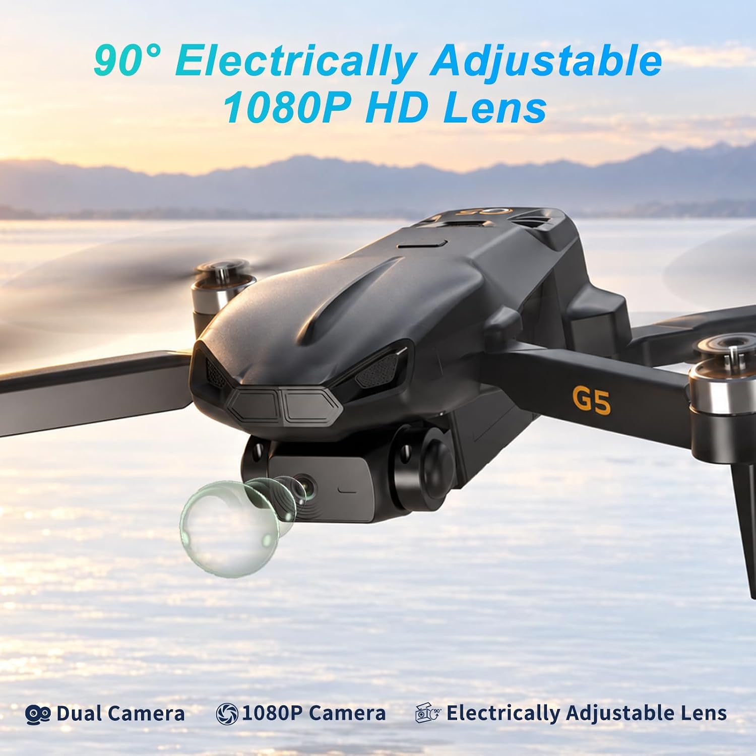 Detalle de seektoysrc G5-US-B Foldable Drone with 1080p Camera and 2.8-Inch Screen