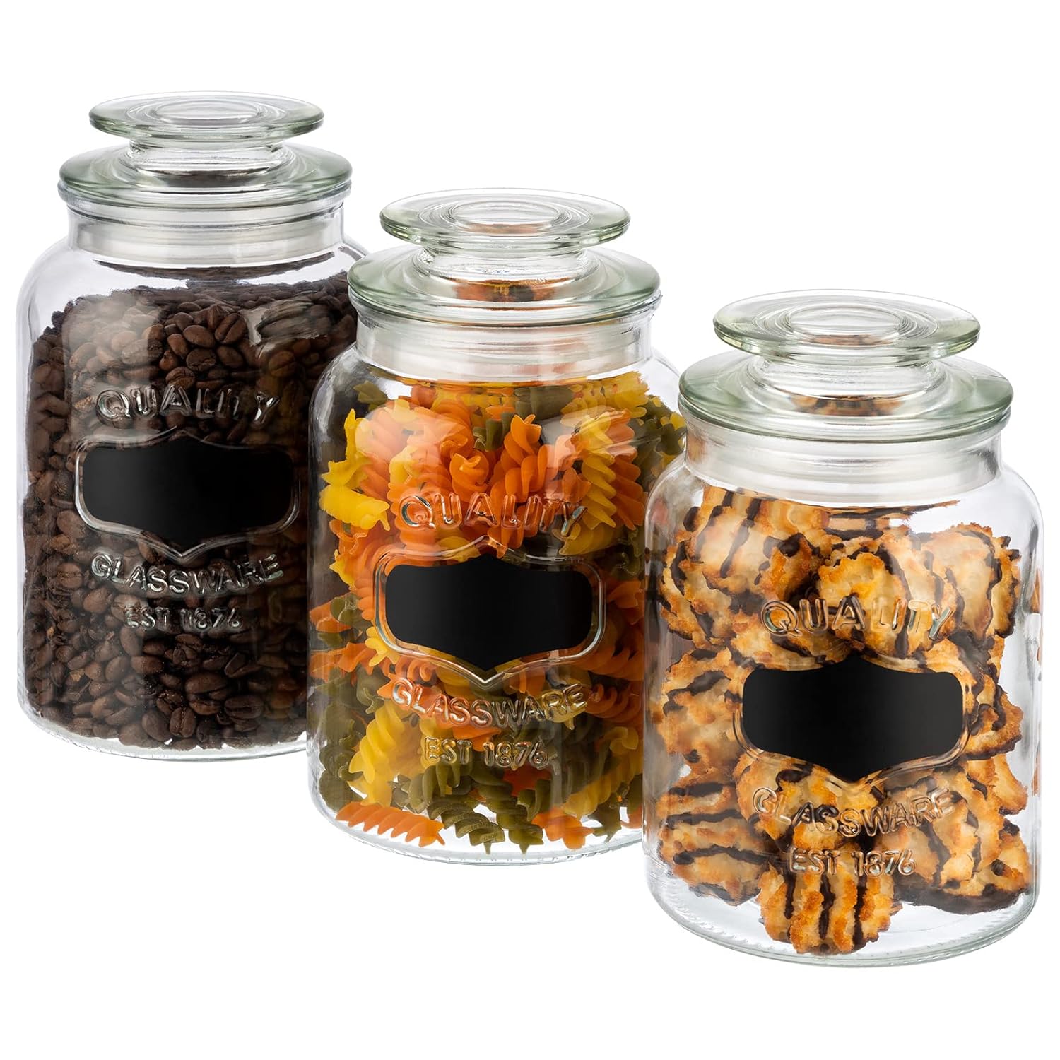 Thumbnail 5 de APS Tarro de cristal 1 L, etiquetas, tapa junta 🫙