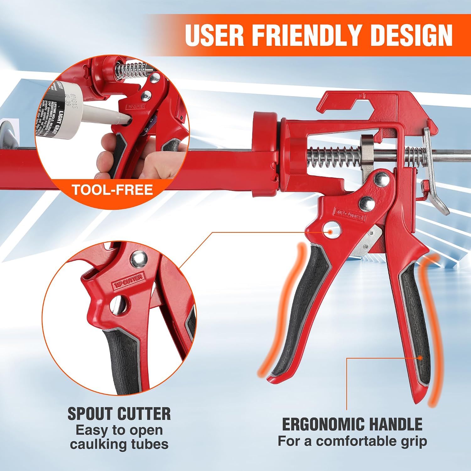 Thumbnail 3 de ValueMax Pistola per Silicone 380 ml – spinta 9:1, manico in alluminio e design antiscivolo