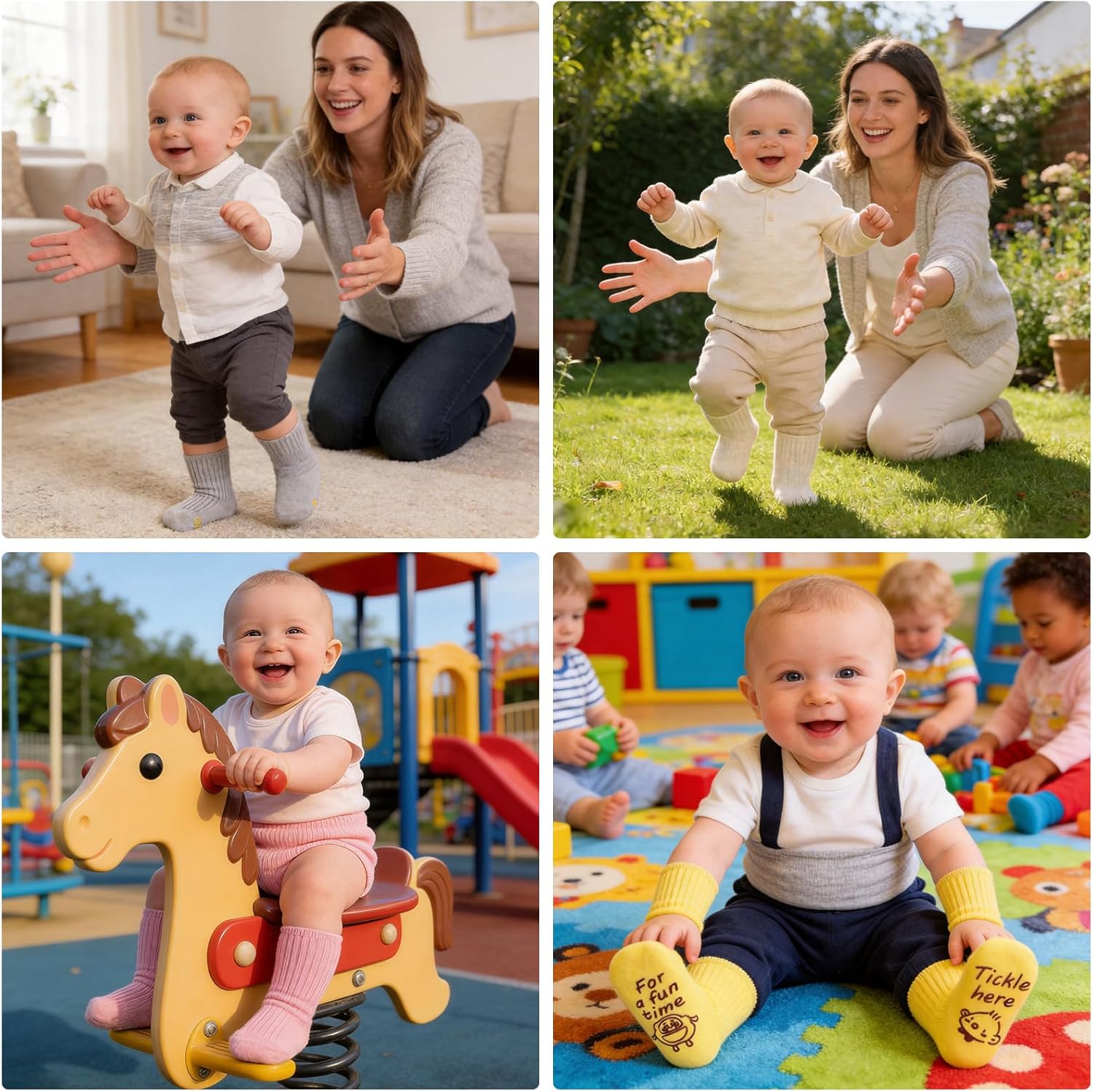 Thumbnail 6 de October Elf 6 Pairs Baby Grip Socks: Non-Slip Cotton Baby Socks for 0–12 Months