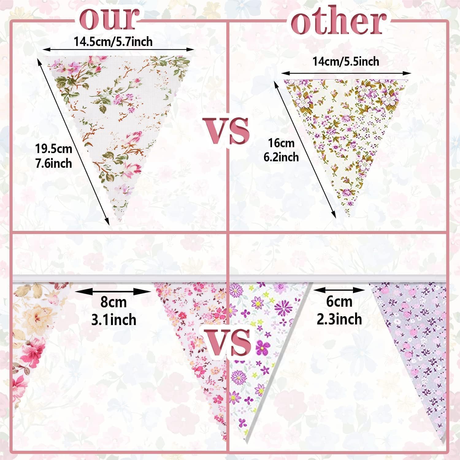 Thumbnail 4 de Alintor 45.9ft 46pcs Bunting Flags