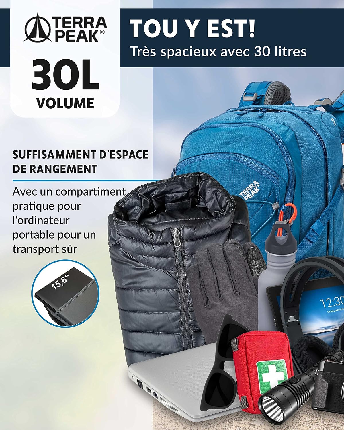 Detalle 2 de Terra Peak FLEX 30 sac randonnée 30 L