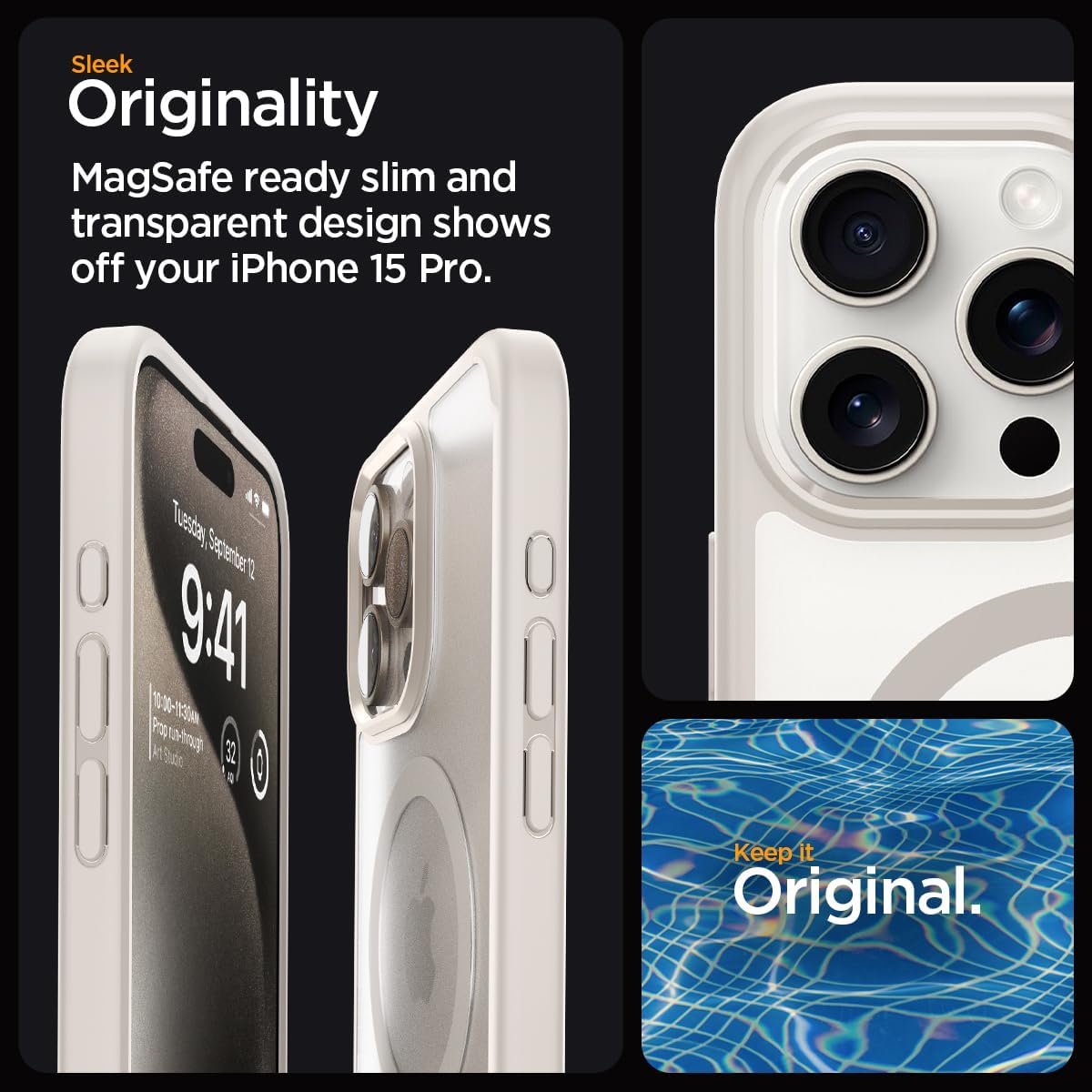 Thumbnail 2 de Spigen Ultra Hybrid MagFit iPhone 15 Pro 6,1" — semi-transparent