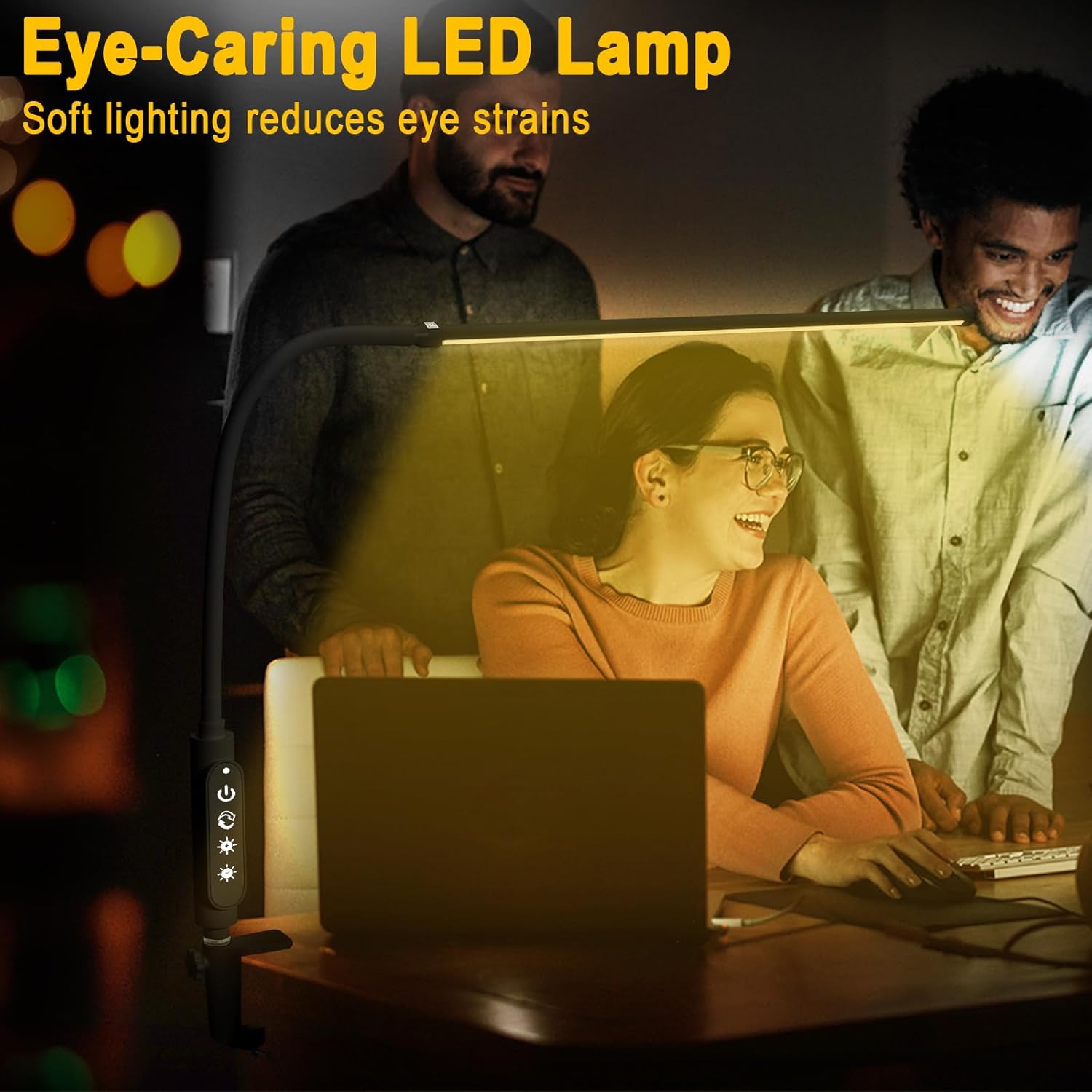 Thumbnail 4 de CGBE Extra-lange Nageltischlampe 60 cm – 360° Schwanenhals, Klemme, 3 Farbmodi, 5 Helligkeiten