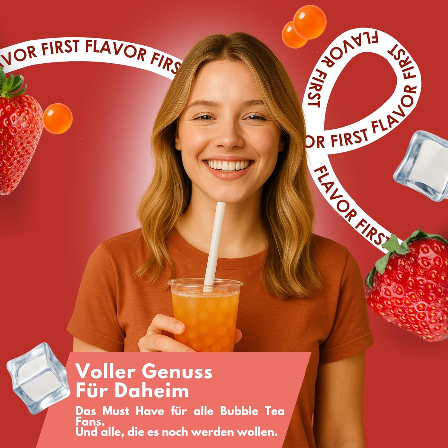 Thumbnail 3 de ONHA Bubble Tea Sirup (3er Pack) – Erdbeer, Apfel & Pfirsich für fruchtige Getränkezubereitungen